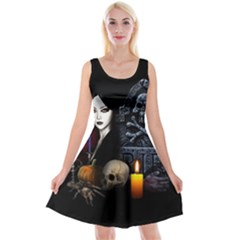 Vampires Night  Reversible Velvet Sleeveless Dress by Valentinaart