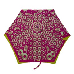 Going Gold Or Metal On Fern Pop Art Mini Folding Umbrellas by pepitasart