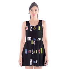 I Am Watching You Scoop Neck Skater Dress by Valentinaart