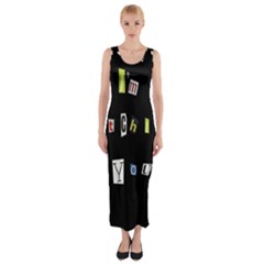 I Am Watching You Fitted Maxi Dress by Valentinaart