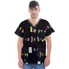 I Am Watching You Men s V-neck Scrub Top