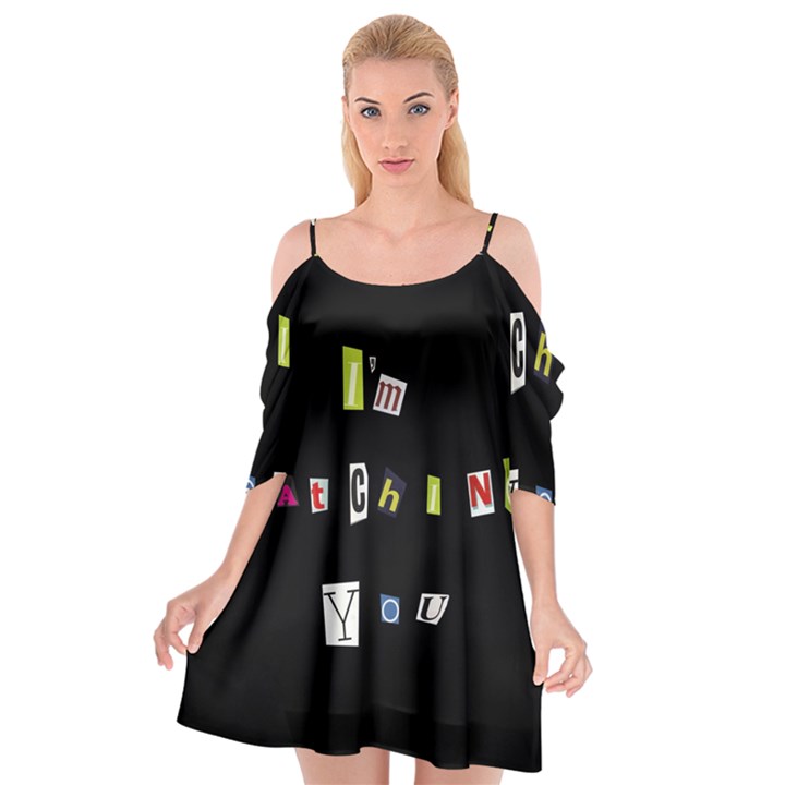 I am watching you Cutout Spaghetti Strap Chiffon Dress