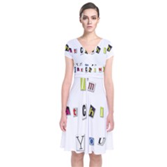 I Am Watching You Short Sleeve Front Wrap Dress by Valentinaart