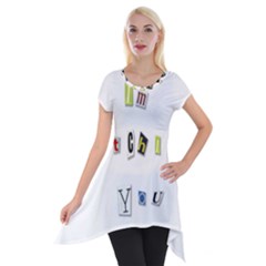 I Am Watching You Short Sleeve Side Drop Tunic by Valentinaart