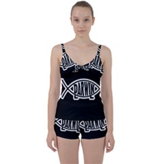 Darwin fish Tie Front Two Piece Tankini