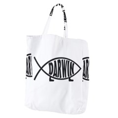 Darwin Fish Giant Grocery Zipper Tote