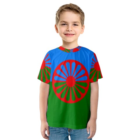 Gypsy Flag Kids  Sport Mesh Tee by Valentinaart