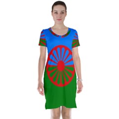 Gypsy Flag Short Sleeve Nightdress by Valentinaart