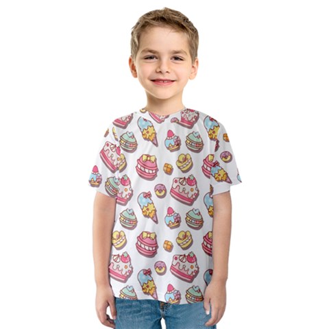 Sweet Pattern Kids  Sport Mesh Tee by Valentinaart