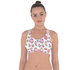 Sweet Pattern Cross String Back Sports Bra by Valentinaart