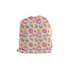 Sweet Pattern Drawstring Pouches (medium)  by Valentinaart