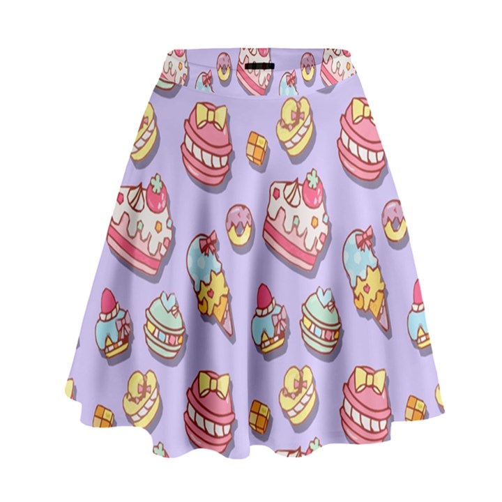 Sweet pattern High Waist Skirt