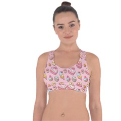 Sweet Pattern Cross String Back Sports Bra by Valentinaart