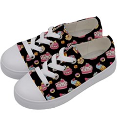 Sweet Pattern Kids  Low Top Canvas Sneakers by Valentinaart