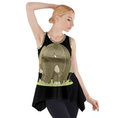 Cute Elephant Side Drop Tank Tunic by Valentinaart