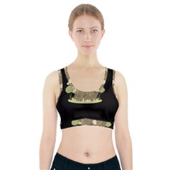 Cute Elephant Sports Bra With Pocket by Valentinaart