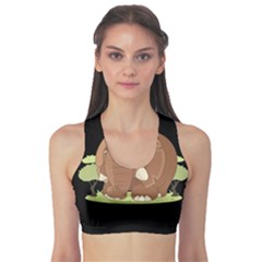 Cute Elephant Sports Bra by Valentinaart