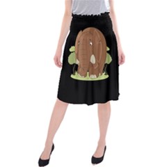 Cute Elephant Midi Beach Skirt by Valentinaart