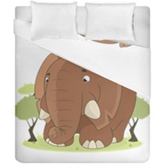 Cute Elephant Duvet Cover Double Side (california King Size) by Valentinaart