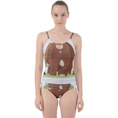 Cute Elephant Cut Out Top Tankini Set by Valentinaart