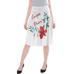 Carpe Diem  Midi Beach Skirt by Valentinaart