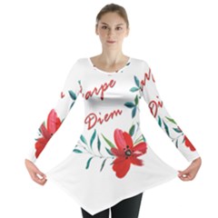 Carpe Diem  Long Sleeve Tunic  by Valentinaart