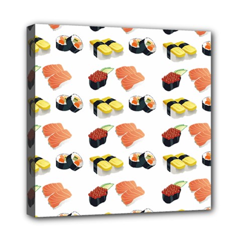 Sushi Pattern Mini Canvas 8  X 8  by Valentinaart