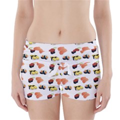 Sushi Pattern Boyleg Bikini Wrap Bottoms by Valentinaart