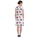 Sushi pattern Short Sleeve Front Wrap Dress View2