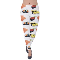 Sushi Pattern Velvet Leggings by Valentinaart