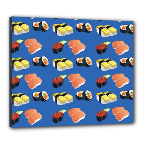 Sushi Pattern Canvas 24  X 20  by Valentinaart