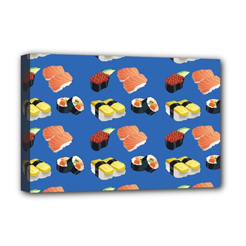 Sushi Pattern Deluxe Canvas 18  X 12   by Valentinaart