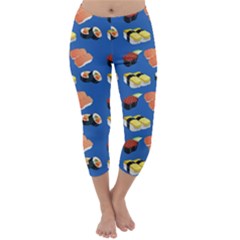 Sushi Pattern Capri Winter Leggings  by Valentinaart