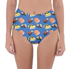 Sushi Pattern Reversible High-waist Bikini Bottoms by Valentinaart