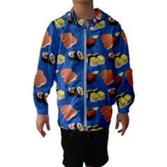 Sushi Pattern Hooded Wind Breaker (kids) by Valentinaart