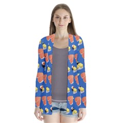 Sushi Pattern Drape Collar Cardigan by Valentinaart