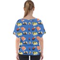 Sushi pattern V-Neck Dolman Drape Top View2