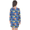 Sushi pattern Long Sleeve Chiffon Shift Dress  View2