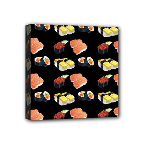 Sushi Pattern Mini Canvas 4  X 4  by Valentinaart