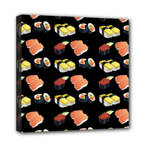 Sushi Pattern Mini Canvas 8  X 8  by Valentinaart