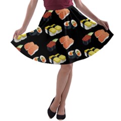 Sushi Pattern A-line Skater Skirt by Valentinaart