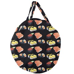 Sushi Pattern Giant Round Zipper Tote by Valentinaart