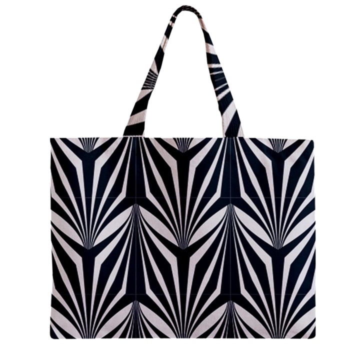 Art Deco, black,white,graphic design,vintage,elegant,chic Zipper Mini Tote Bag