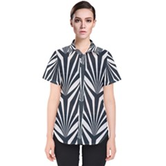 Art Deco, Black,white,graphic Design,vintage,elegant,chic Women s Short Sleeve Shirt