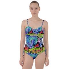 Magic cube abstract art Sweetheart Tankini Set