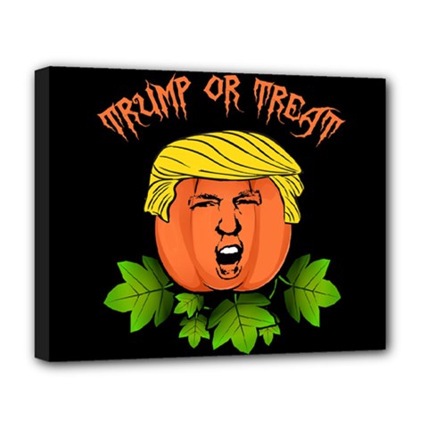 Trump Or Treat  Deluxe Canvas 20  X 16   by Valentinaart