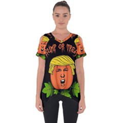 Trump Or Treat  Cut Out Side Drop Tee by Valentinaart