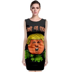 Trump Or Treat  Sleeveless Velvet Midi Dress by Valentinaart