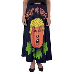 Trump Or Treat  Flared Maxi Skirt by Valentinaart