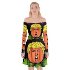 Trump Or Treat  Off Shoulder Skater Dress